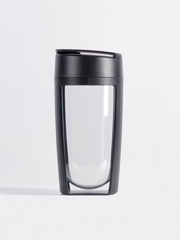 fitness bottle and supplement shaker by mous in black color