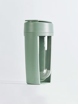 fitness bottle and supplement shaker by mous in moss color