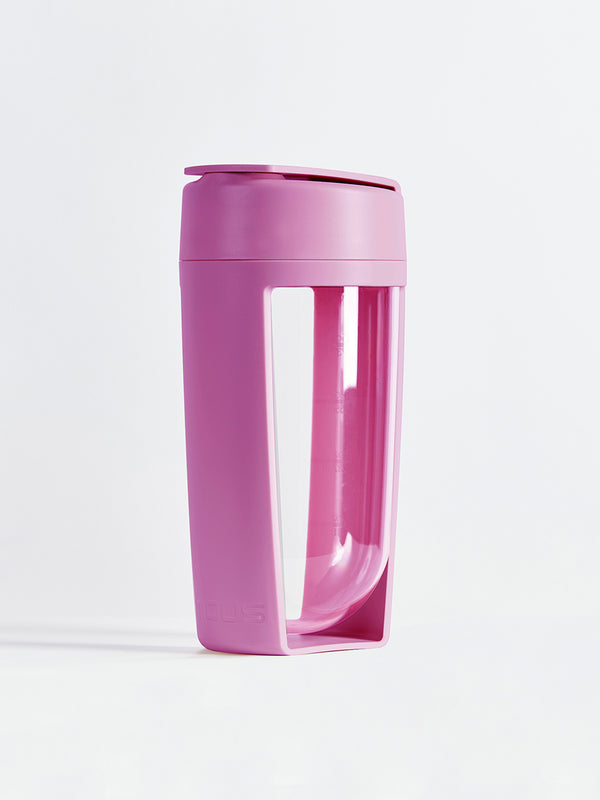 fitness bottle and supplement shaker by mous in pink color